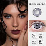 1 Pair Myopia Prescription Colored Contact Lenses Fashion Lens Beauty Pupils Blue Eye Color Lenses Purple Eye Lenses