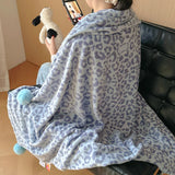 1Pc Fluffy Coral Velvet Lightweight and Warm Velvet Throw Blanket for Autumn and Winter Soft and Cozy Bed  Spread