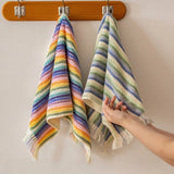 Rainbow Color 3D Striped Cotton Towel Super Soft Combed Cotton Towel Fresh Skin-friendly Face Towel Sbsorbent Bath Towels