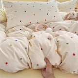 New Floral Double-piece Washed Cotton Quilt Cover  Skin-friendly Breathable Student Dormitory Duvet Covers Without Pillowcases