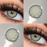 1Pair Hot Sale Cleopatra Series Green Contact Lenses Myopia Degree Makeup Lens Brown Iris Lens High Quality Beauty Pupil