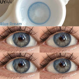 New Natural Color Contacts Lenses for Eyes 1Pair Colorful Beautiful Pupil Blue Colored Lenses Yearly Brown Eyes Contact