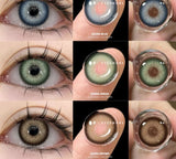  1pair Natural Color Gray Color Lenses Blue Colored Contact Lenses Beauty Makeup Cosmetic Green Contacts