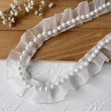 White Lace Lace Ribbons Accessories Lace Trim Handmade DIY Extended Clothes Pleated Sewing Decorative Fabric Skirt Hem Fabric