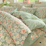 Pure Cotton Bedding Set Four Piece Bed Sheet Set Comforter Set Single Double  Bed Quilt Cover Rural Style Floral Bed Linens