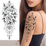 1 Sheet Beautiful Butterfly Flowers Temporary Tattoos For Women Girls Waterproof Fake Tattoos Floral Animals Temp Tatoo Stickers