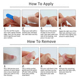10Pcs Blue Fake Nails Bling Glitter Cat Eye False Nails Press on Wearable Fashion Artificial Nails with Diamond Star Nail Tips
