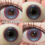 2pcs Half-Year Blue Colored Contacts Big Diameter High Moisture Lenses for Summer Cosplay Role