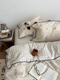 Pure Cotton Double Layered Lace Four Piece Bedding Set Cute South France Secret Garden Cartoon Design Bed eet Cover Duvet C...