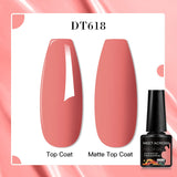 7ml Rubber Base Nail Gel Polish Nude Milky White DIY Nail Art Soak Off Gel Polish Semi Permanent Painting UV Vernis
