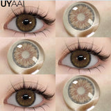 Color Contact Lens Natural Pupils Green Lens Makeup Colored Pupils Gray Contact Lenses Brown Cosmetics Natural Pupils