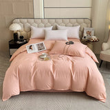 Japanese 100% Cotton Brushed Single Duvet Cover Striped Plaid Quilt Cover for Dorm Home Skin-Friendly Bedding for All Seasons