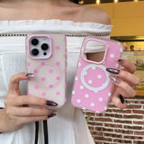 INS Korea Point Phone Case For Iphone 16ProMax 15Pro 13 14 15 16 Pro Max 15Pro 15ProMax Cover Fundas