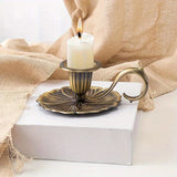 1PC European Style Candlestick Valentines Day Handheld Candle Holders Retro Single Head Candlelight Stand Taper Holder