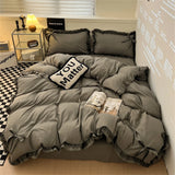 Bedclothes Lace Style Bed Sheets Set Skin-friendly Bedding Set Single Double King Duvet Cover Bed Linen Set For Girls