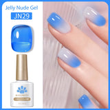 Transparen Gel Nail Polish Pink Jelly Nude Semi Transparent French Nail Camouflage UV Gel Varnish Soak Off Nail Art