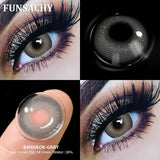 1Pair New Colored Contact Lenses for Eyes Big Black Eye Lens Natural Yearly Cosmetics Beauty Women Men Pupils Fast Ship