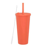 700ml,Double-Layer Straw Cup/MUG,Drinkware,Environmentally Friendly Plastic,Large Diameter,Transparent Milk Tea Cup,Holiday Gift