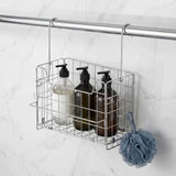 Large Capacity Stainless Steel Hanging Basket Space Saving Rustproof Hanging Shower Basket with Hook Detachable Bathroom Shelf