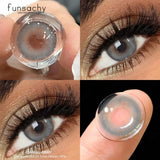 1Pair Colorful Contact Lenses Fashion Beautiful Colorcon Eyes Lenses Cosmetics Gray Lens Brown Contacts Lens Eye Yearly