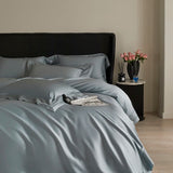 4Pcs Luxury Embroidery 1000TC Lyocell Eucalyptus Fiber Soft Silky Bedding Set Duvet Cover Set Bed Sheet/Fitted Sheet Pillowcases