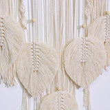 Macrame Dream Catcher Bohemian Leaf Wall Hanging Nordic Decor Boho Handmade Tapestry Ornaments for Home Living Room Decoration