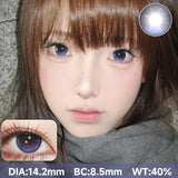 2pcs Half-Year Colored Contacts 14.5mm High Pigment Blue Purple Red Grey Lenses for Cosplay
