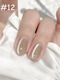 12ml 1-16pcs Autumn Nails New Clear Pink Glass Bead Moonlight Magnet Cat Eye Gel Nail Polish Whitening Nail Supplies