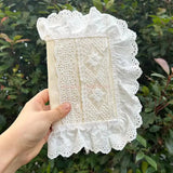 A5 Book Jacket, Lace Lace, High Aesthetic Book Cover, Adapt To The Manual Ledger, Fabric Protective Cover,