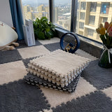 Plush Modular Area Rug Set Thick Anti-Bump Bedroom Bedside Square Crawling Mat Hand Wash Only Room Decor
