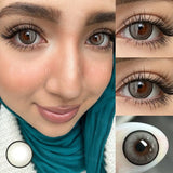 1 Pair Breeze & Chagall Series Colored Contact Lenses Natural Brown Pupils Eyes Contact lenses Gray Soft Contacts 14.20mm