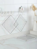 Creative Iron Square Placemat Pan Pot Mat Holder Stand Hot Placemats Cookware Mats Drink Coasters Kitchen Tools Placemat
