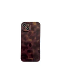 Retro Brown Amber Pattern Shockproof Protective Phone Cover Case for iPhone 16 15 14 13 12 11 Pro Max Plus