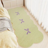 Irregular Carpet for Bedroom Cute Bow Floor Mat Soft Fluffy Foot Mats Bedside Carpets Cute Girl Rug Home Decoration Rugs