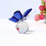 Crystal Butterfly Figurine Animal Ornaments Crafts Glass Paperweight Home Wedding Decoration Miniature Souvenir Gifts