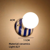 Contemporary Rotro Ceramics Wall Light Lamp Wall Lamp Sconce For Bedroom Living Room Office Indoor Home Decorative Fixture