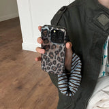 Gray Leopard Print Suitable for Apple for Iphone16Promax Case/For Iphone15Promax Case/14Pro Case/13Pro Case Fashion Mobile Phone Case/Simple Mobile Phone Case