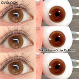 2pcs Warm Brown Colored Contact Lenses 14.5mm Big Diameter Pupil Eye Contacts Innocent Doll Eye