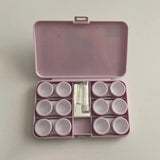 Creative Butterfly Style Contact Lens Case Portable Beauty Pupil Eye Lens Box With Mirror And Tweezers