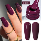10ml Purple Red Series Gel Nail Polish Winter Dark Purple Nail Art Varnish Semi Permanent Soak Off UV LED Gel