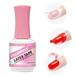 15ml nail peel-off liquid with spill-proof adhesive tape, gentle formula, peel-off cuticle protectant for nail polish