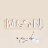 Chi-buy LED Neon MOON USB Powered Neon Signs Night Light 3D Wall Art Bedroom Living Room Decor Lamp Signs