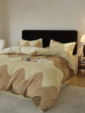 Ultra-Soft Warm Milk Velvet Bedding Set Cartoon Winter Faionable Tee-Piece Bedding Set Fine Texture Durable Active Printing