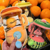 Fruit Juicer Doll Fun Drawstring Rotation Plush Toy Creative Doll Gift Fun Drawstring Rotating Plush Toy Keyring Interactive Toy