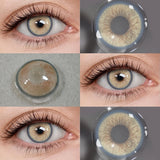 14.2mm Yearly Disposal Colored Contact Lenses Enlarging Effect Soft Lens For Daily Makeup Eye Contacts