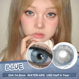 (2pcs)1Pair Myopia Color Contact Lenses for Eyes Fashion Prescription Lenses Beauty Pupils Blue Green Brown Grey Lenses