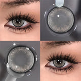 Colored Contact Lenses Lalens Butterfly Brown Blue Purple Gray Color Contacts Eye Lens Eyes Half Year 2Pcs