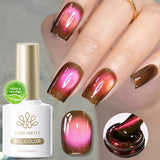 10ml Cat Magnetic Eye Gel Polish Glass Bead For Autumn Winter Crystal Semi Permanent Glitter Soak Off HEMA/TPO FREE