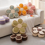 Thick Striped Flower Plush Pillow Cushion, Soft Fluffy Comfy Seat Back Rest Pillow for Office Chair, Bed, Car, Sofa, Nap, Decor