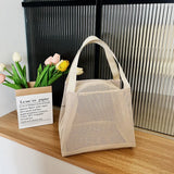 New Large Capacity Mesh Bag with handle Travel Toiltery Makeup Bag Portable Beach Bag Cosmetic Zipper Pouch